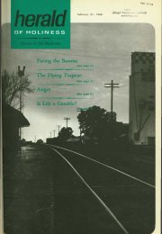 Empty railway tracks--the cover of Herald of Holiness - February 21, 1968.