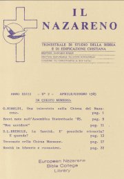 IL NAZARENO - Aprile-Giugno 1985