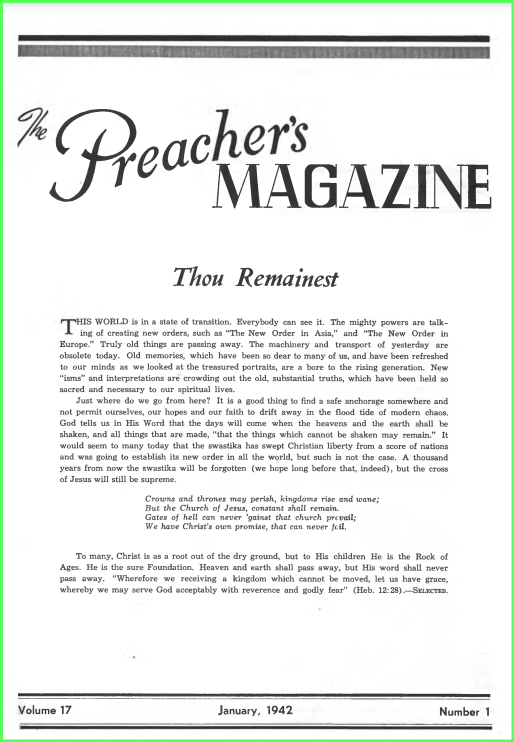 Cover of "The Preacher's Magazine"