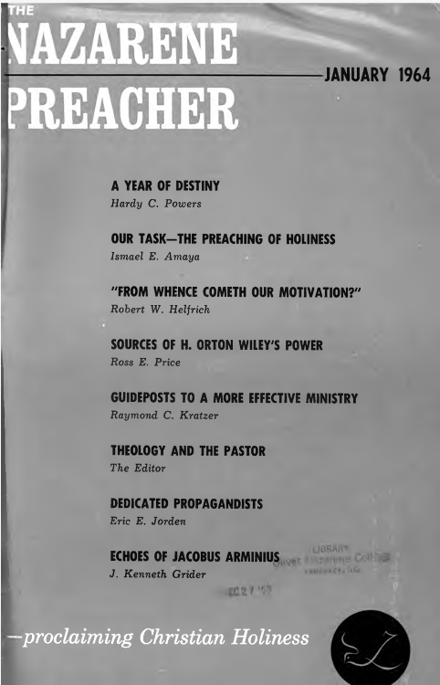 Title Page of Nazarene Preacher