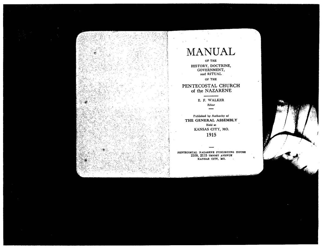 Title Page of Manual of PCOTN 1915
