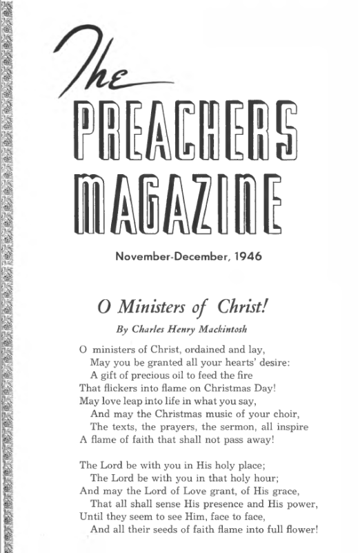Title Page of Preacher's Magazine