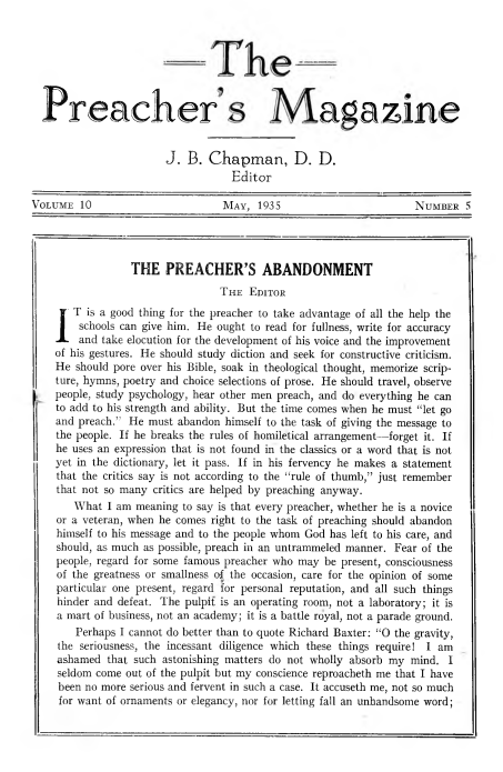 Cover of Preacher's Magazine