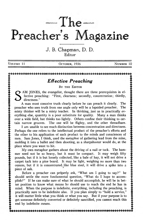 Title Page of Preacher's Magazine