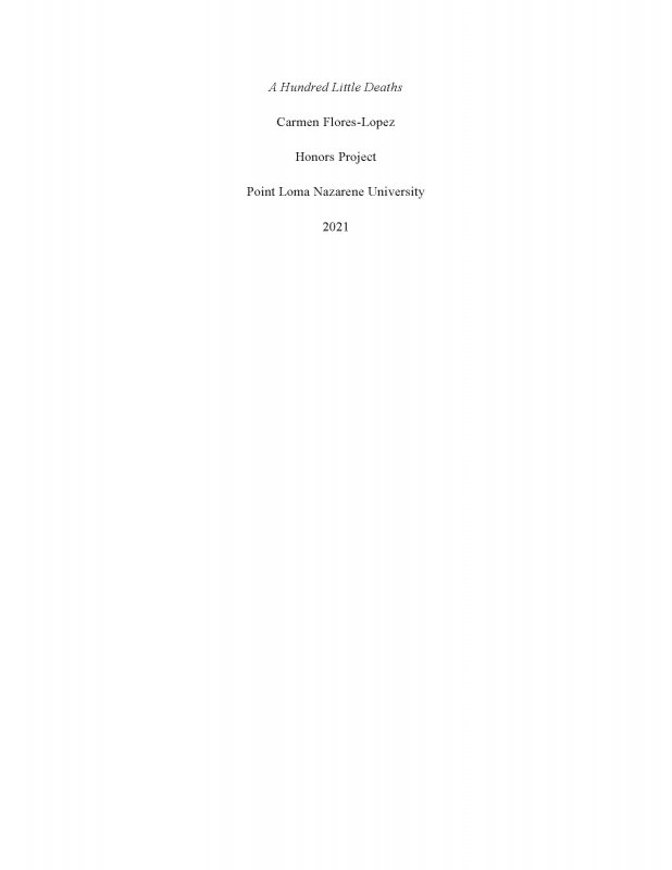 A Hundred Little Deaths